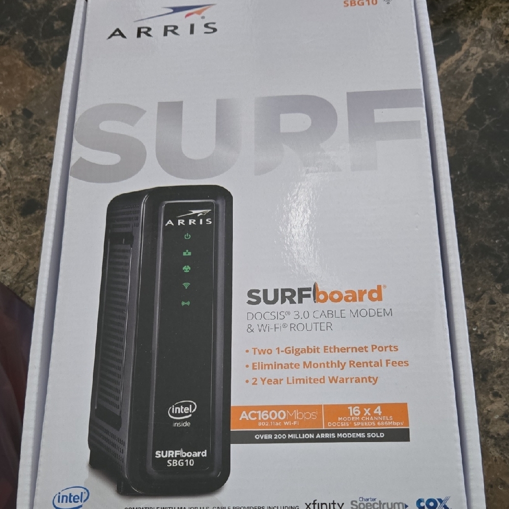 ARRIS SURFboard Black Cable Modem & Wi-Fi Router